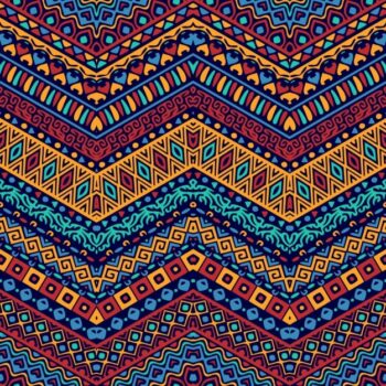 Free Vector | Full color pattern with ethnic ornaments