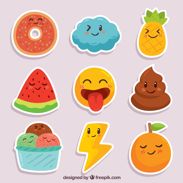 Free Vector | Fun pack of smiley stickers