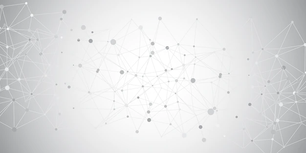 Free Vector | Geometric banner with connecting lines and dots design