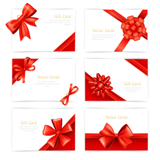 Free Vector | Gift cards set