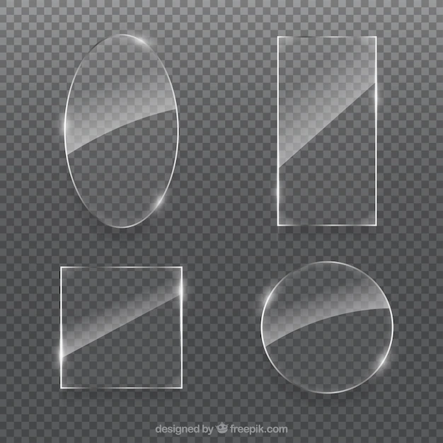 Free Vector | Glass collection with different shapes