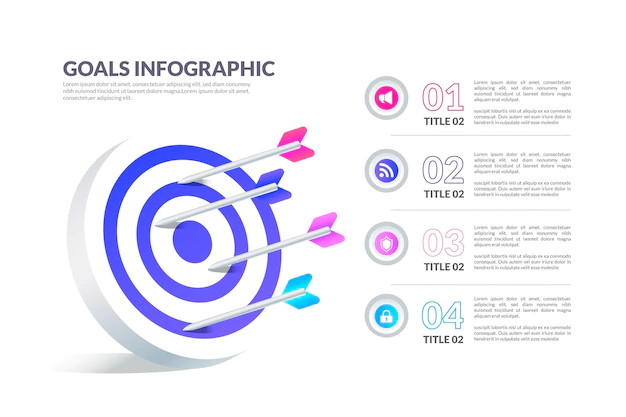 Free Vector | Goals infographic template