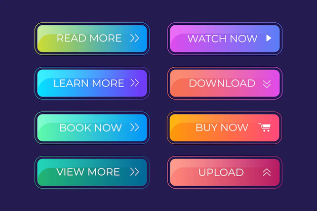 Free Vector | Gradient call to action buttons pack