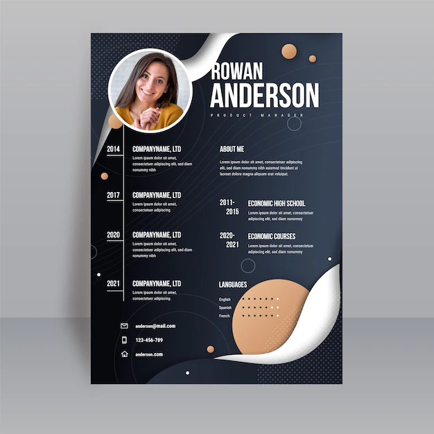 Free Vector | Gradient cv template