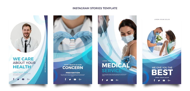 Free Vector | Gradient medical instagram stories template