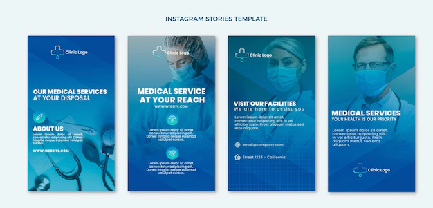 Free Vector | Gradient medical instagram stories