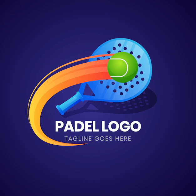 Free Vector | Gradient padel logo template