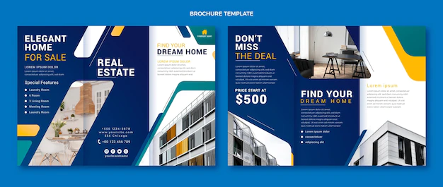 Free Vector | Gradient real estate brochure