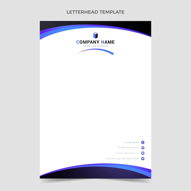 Free Vector | Gradient real estate letterhead template