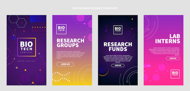 Free Vector | Gradient science instagram stories