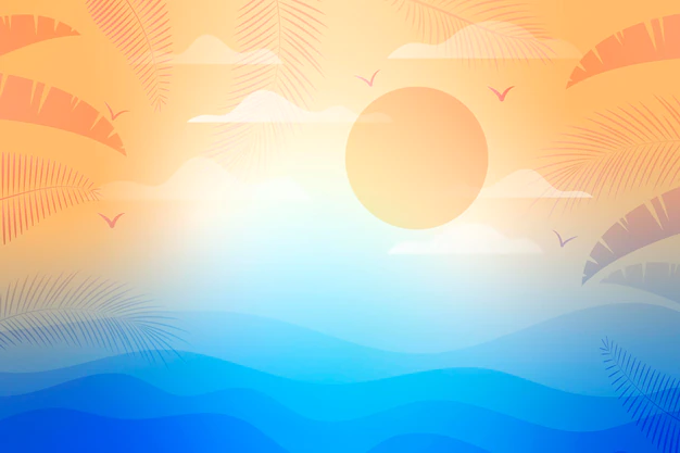 Free Vector | Gradient summer background for videocalls