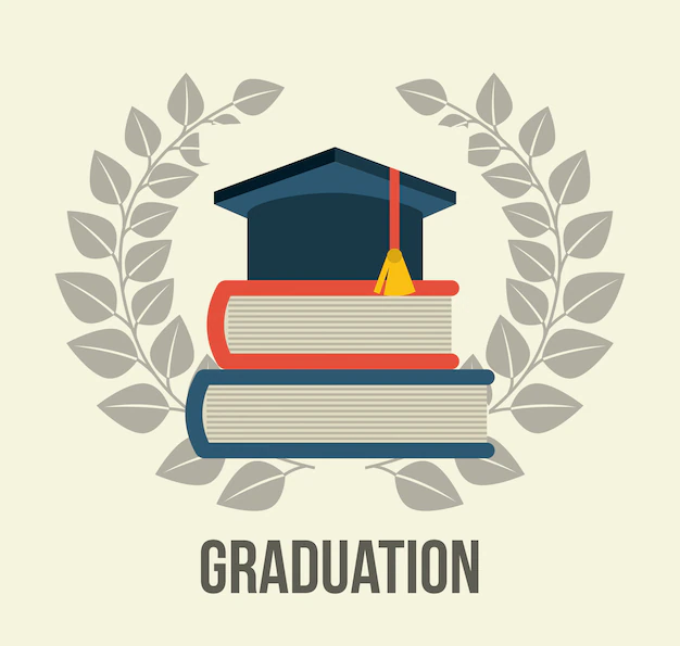 Free Vector | Graduation over white background