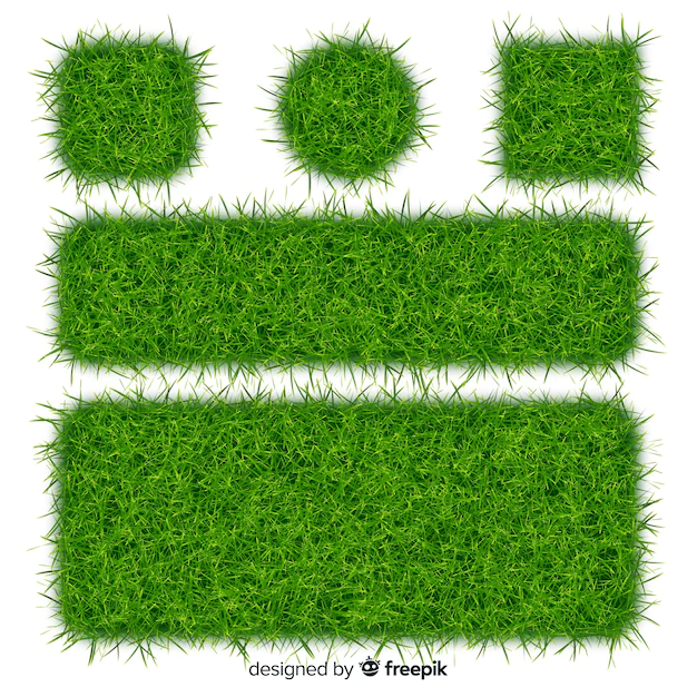 Free Vector | Green grass realistic banner collection