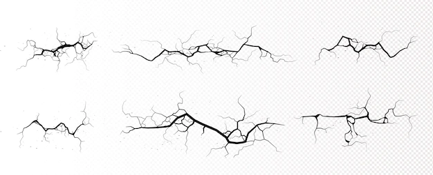 Free Vector | Ground cracks on land isolated