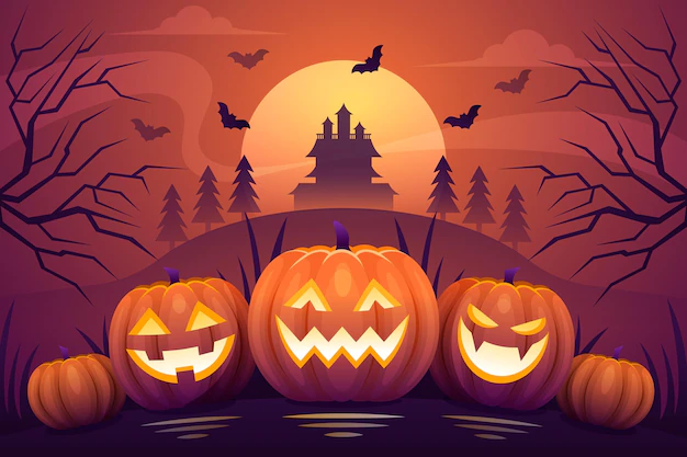 Free Vector | Halloween background in flat design