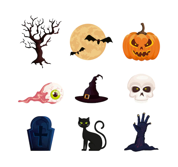 Free Vector | Halloween elements set