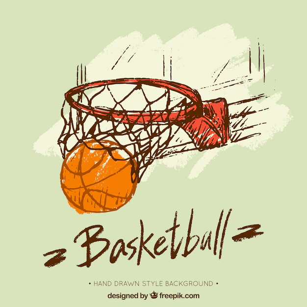 Free Vector | Hand drawn basketball basket background