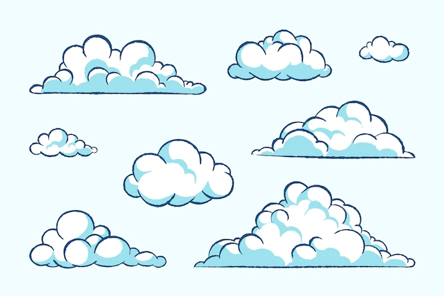 Free Vector | Hand drawn clouds collection