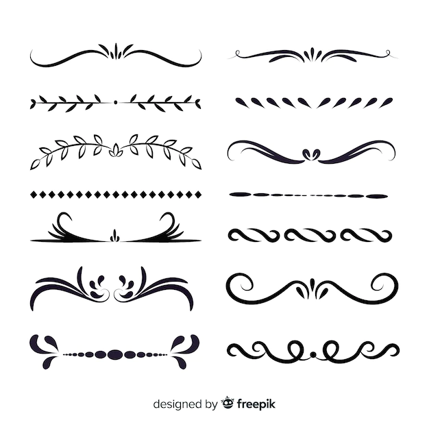 Free Vector | Hand-drawn divider collection