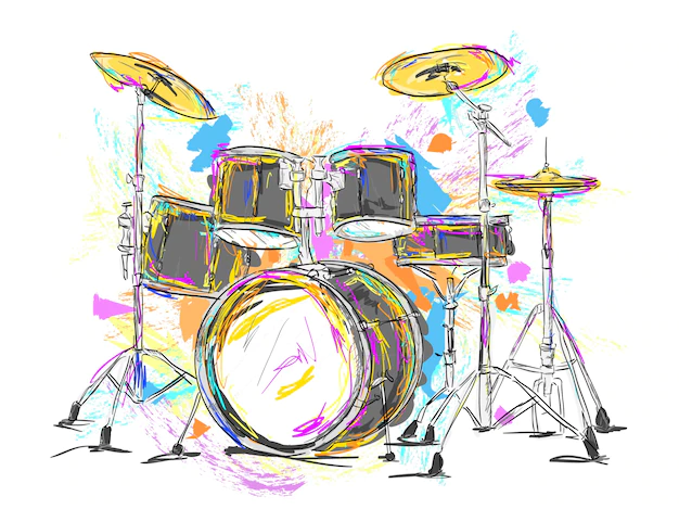 Free Vector | Hand drawn drums