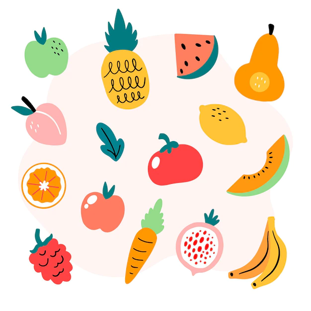 Free Vector | Hand drawn fresh fruit collection