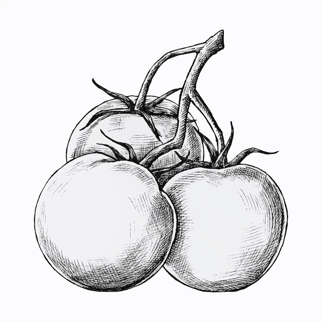 Free Vector | Hand drawn fresh tomatoes