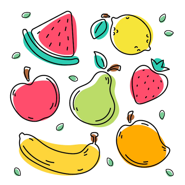 Free Vector | Hand drawn fruit collection