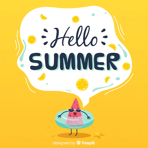 Free Vector | Hand drawn hello summer background