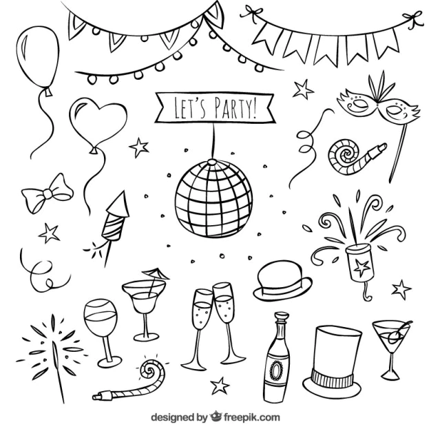 Free Vector | Hand drawn party elements