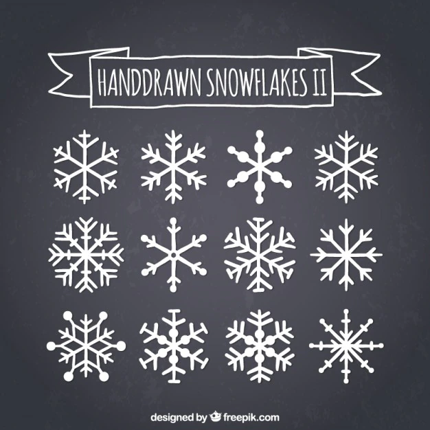 Free Vector | Hand drawn snowflakes on blackboard
