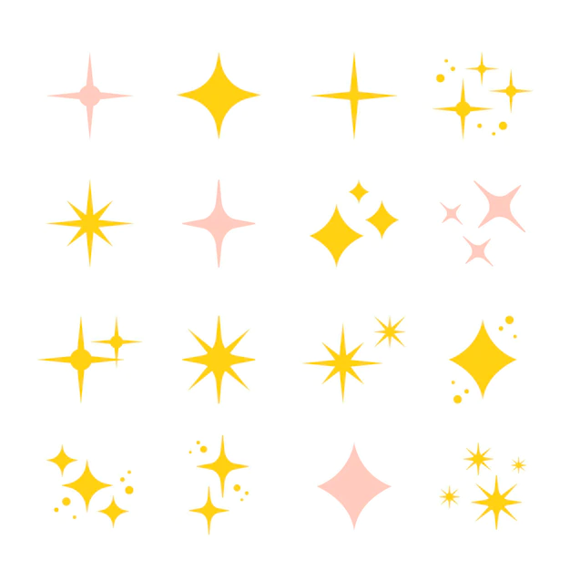 Free Vector | Hand drawn sparkling stars collection