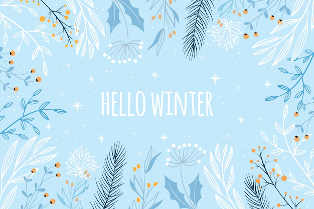 Free Vector | Hand drawn winter background