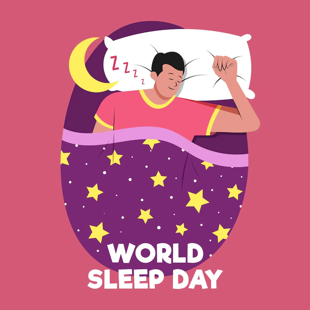 Free Vector | Hand-drawn world sleep day illustration with man resting