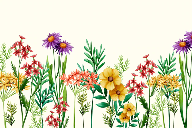 Free Vector | Hand painted spring background