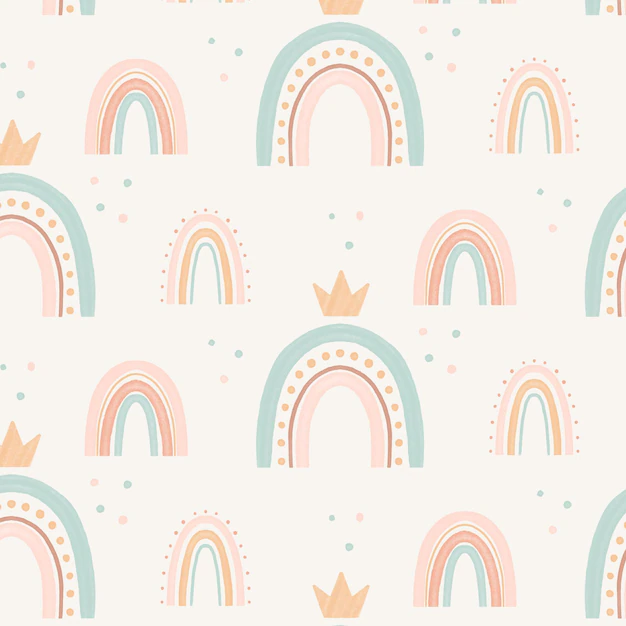 Free Vector | Hand painted watercolor rainbow pattern design