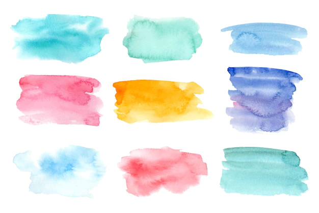Free Vector | Hand painted watercolor stains
