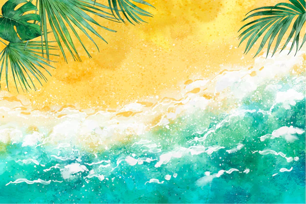 Free Vector | Hand painted watercolor summer background