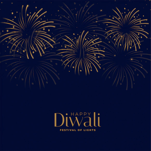 Free Vector | Happy diwali festival firework celebration