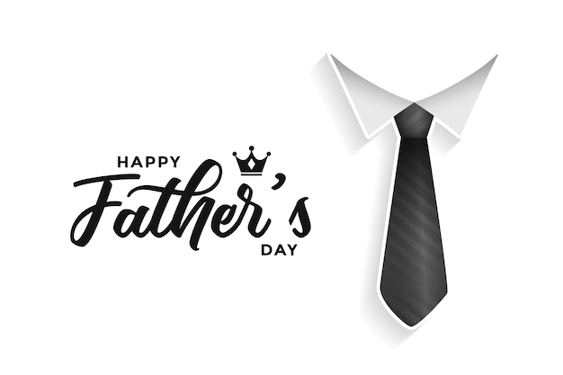 Free Vector | Happy fathers day card  with tie