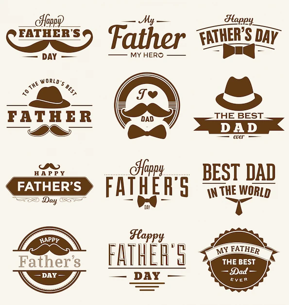 Free Vector | Happy fathers day collection