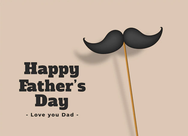 Free Vector | Happy fathers day love dad card