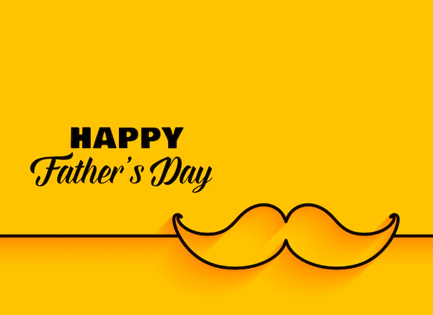 Free Vector | Happy fathers day minimal yellow background