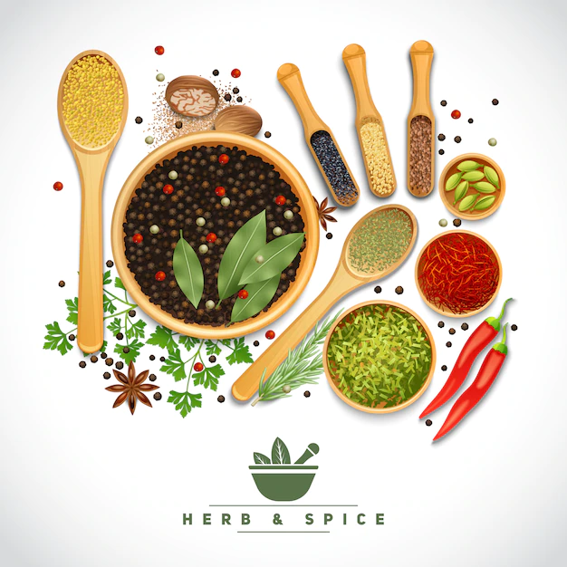 Free Vector | Herb and spice poster