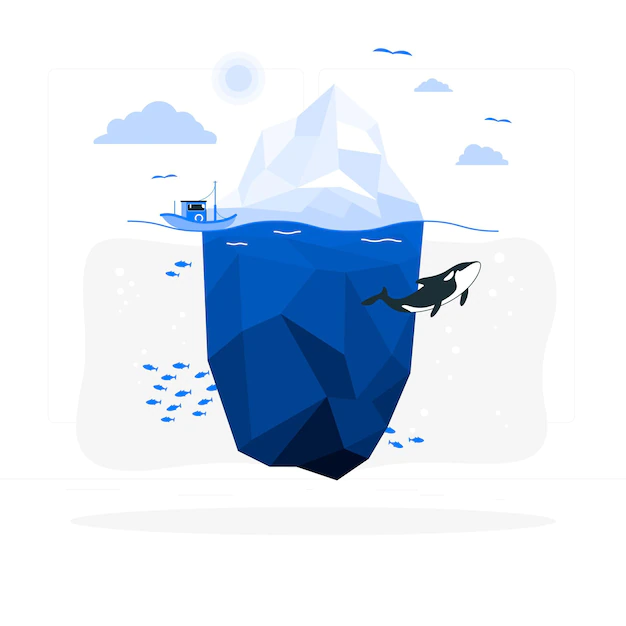 Free Vector | Iceberg concept illustration