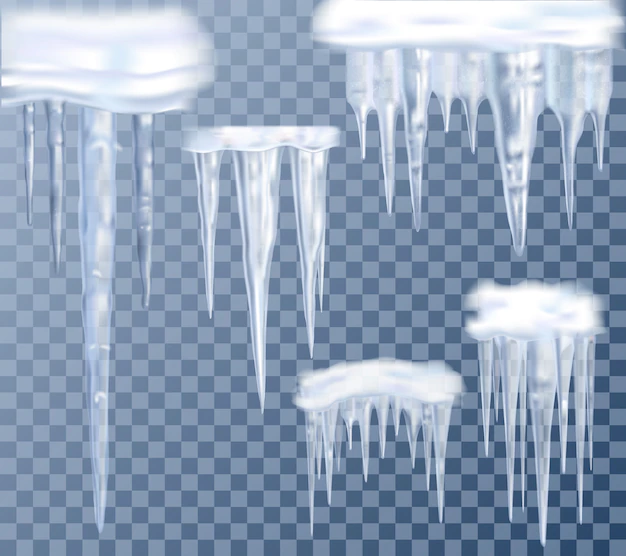 Free Vector | Icicles transparent set