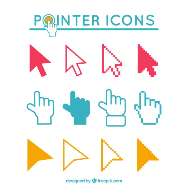Free Vector | Icons pointers set