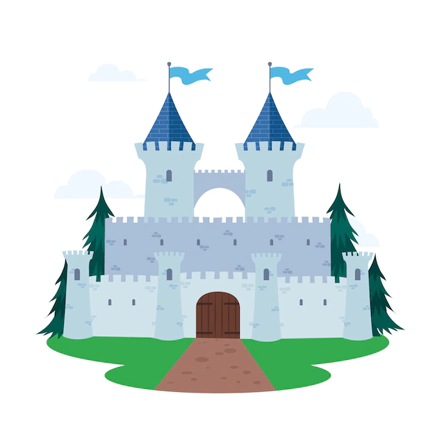 Free Vector | Illustrated fairytale castle theme