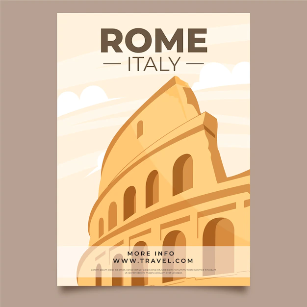 Free Vector | Illustrated poster template for travel