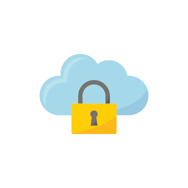 Free Vector | Illustration of cloud security icon