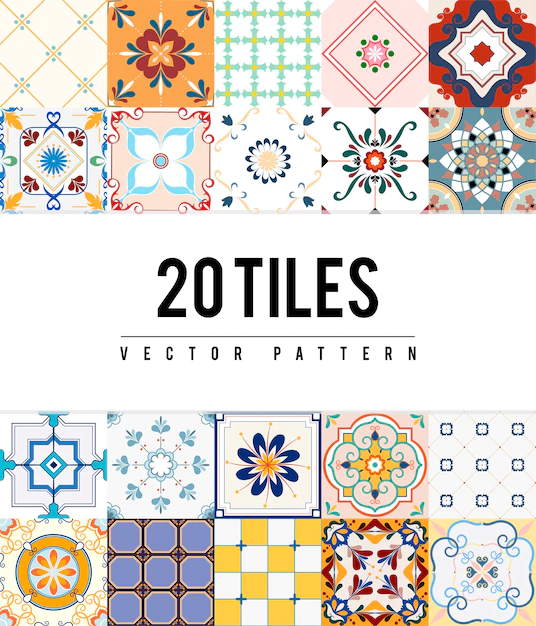 Free Vector | Illustration of tiles textured pattern
